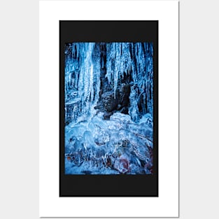 Icicles on mountain wall Posters and Art